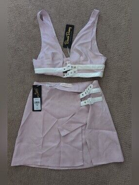 Beach Bunny Pink Two-Piece Buckle Swimsuit Set